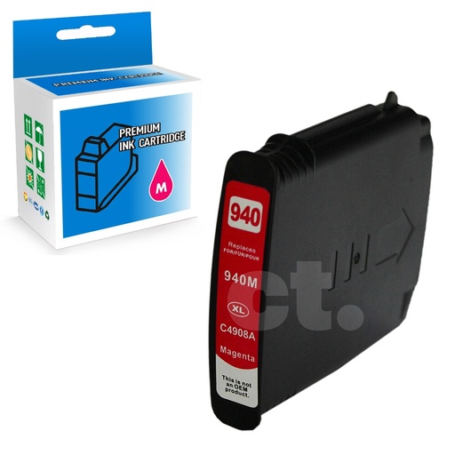 [164140315841] HP 940XL C4908AN Compatible Magenta High Yield Ink Cartridge -1 Pack