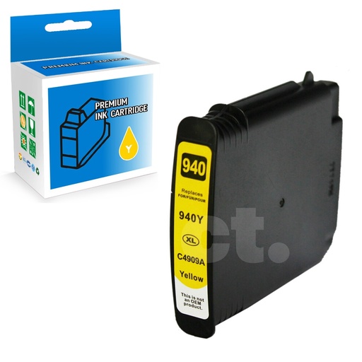 [164140415855] HP 940XL C4909AN Compatible Yellow High Yield Ink Cartridge -1 Pack