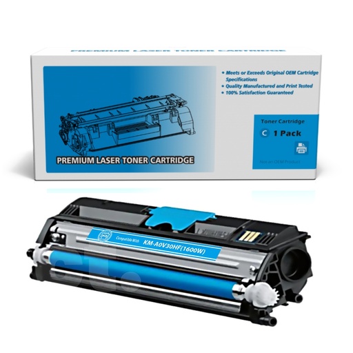 [162160219705] Konica-Minolta A0V30HF (QMS1600) Compatible Cyan Standard Yield Toner Cartridge -1 Pack