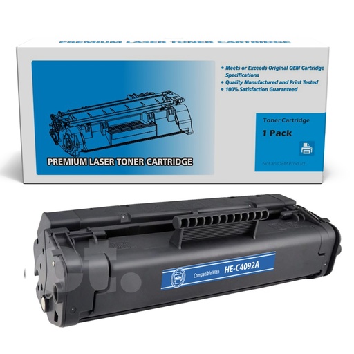 [162140110923] HP C4092A 92A Compatible Black Standard Yield Toner Cartridge -1 Pack