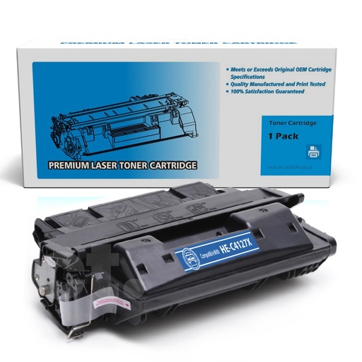 [162140110947] HP C4127X 27X Compatible Black High Yield Toner Cartridge -1 Pack