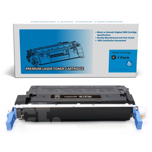 [162140111012] HP C9720A 641A Remanufactured Black Standard Yield Toner Cartridge -1 Pack
