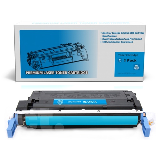 [162140211026] HP C9721A 641A Remanufactured Cyan Standard Yield Toner Cartridge -1 Pack