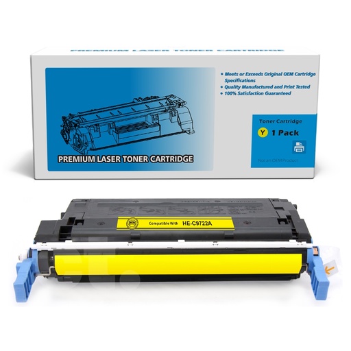 [162140411037] HP C9722A 641A Remanufactured Yellow Standard Yield Toner Cartridge -1 Pack