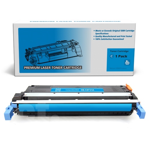 [162140211064] HP C9731A 645A Remanufactured Cyan Standard Yield Toner Cartridge -1 Pack