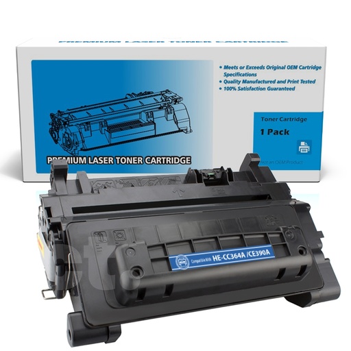 [162140111210] HP CC364A 64A CE390A 90A Compatible Black Standard Yield Toner Cartridge -1 Pack