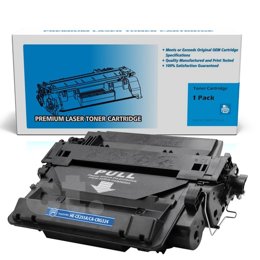 [162140111319] HP CE255A 55A Canon CRG324 Compatible Black Standard Yield Toner Cartridge -1 Pack