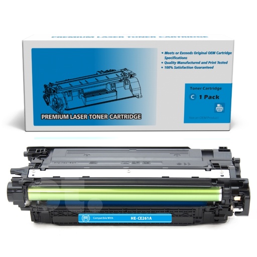 [162140211347] HP CE261A 648A Remanufactured Cyan Standard Yield Toner Cartridge -1 Pack