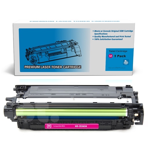 [162140311368] HP CE263A 648A Remanufactured Magenta Standard Yield Toner Cartridge -1 Pack