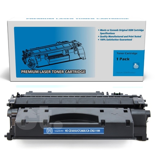 [162140111425] HP CE505X CF280X Canon CRG119H Canon CRG120 Compatible Black High Yield Toner Cartridge -1 Pack