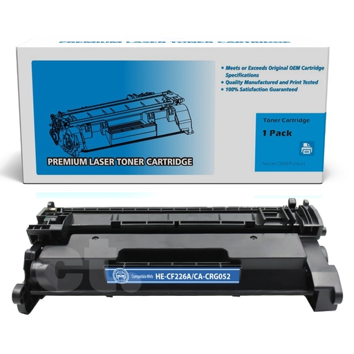 [162140111555] HP CF226A Canon CRG052 Compatible Black Standard Yield Toner Cartridge -1 Pack
