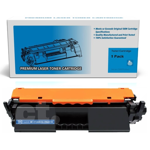 [162140111586] HP CF230X 30X Canon CRG051H Compatible Black High Yield Toner Cartridge -1 Pack