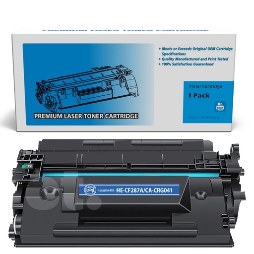 [162140111678] HP CF287A 87A Canon CRG041 Compatible Black Standard Yield Toner Cartridge -1 Pack