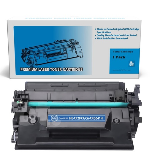 [162140111685] HP CF287X 87X Canon CRG041H Compatible Black High Yield Toner Cartridge -1 Pack