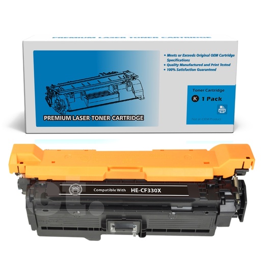 [162140111739] HP CF330X 654X Compatible Black High Yield Toner Cartridge -1 Pack