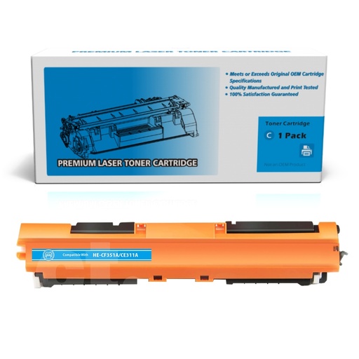 [162140211781] HP CF351A 130A CE311A 126A Compatible Cyan Standard Yield Toner Cartridge -1 Pack