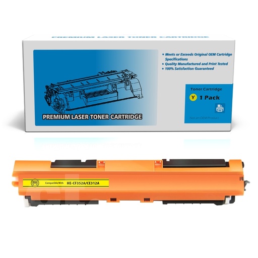 [162140411792] HP CF352A 130A CE312A 126A Compatible Yellow Standard Yield Toner Cartridge -1 Pack