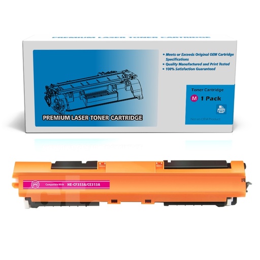 [162140311801] HP CF353A 130A CE313A 126A Compatible Magenta Standard Yield Toner Cartridge -1 Pack