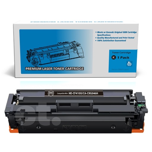 [162110110540] HP CF410X Canon CRG046H BK Compatible Black High Yield Toner Cartridge -1 Pack