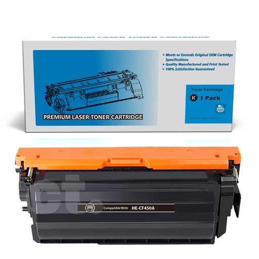 [162140111890] HP CF450A 655A Compatible Black Standard Yield Toner Cartridge -1 Pack