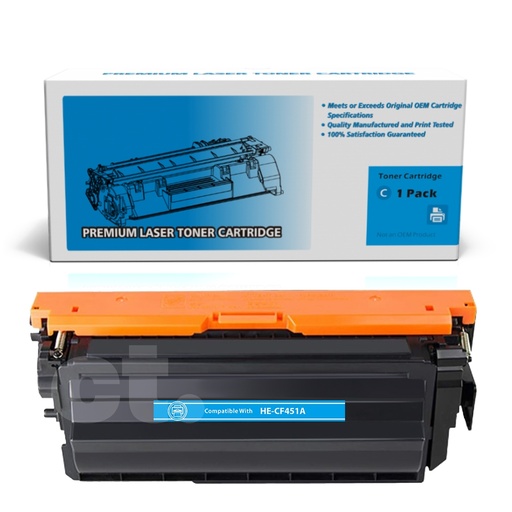 [162140211903] HP CF451A 655A Compatible Cyan Standard Yield Toner Cartridge -1 Pack