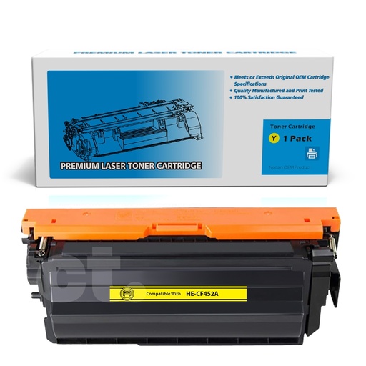 [162140411914] HP CF452A 655A Compatible Yellow Standard Yield Toner Cartridge -1 Pack