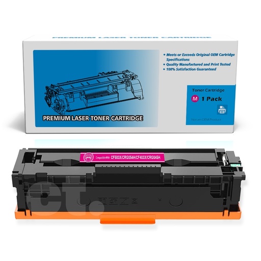 [162140323842] HP CF503X 202X Canon CRG054H CF403X 201X Canon CRG045H Compatible Magenta High Yield Toner Cartridge - 1 Pack
