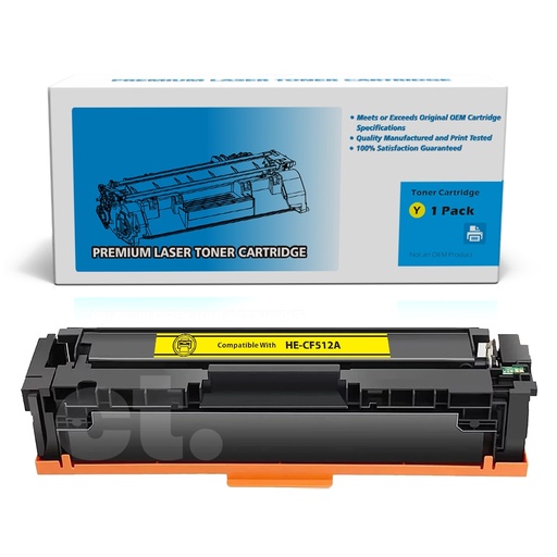 [162140411990] HP CF512A 204A Compatible Yellow Standard Yield Toner Cartridge -1 Pack