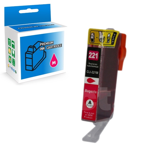 [164110316496] Canon CLI-221 Compatible Magenta Standard Yield Ink Cartridge -1 Pack