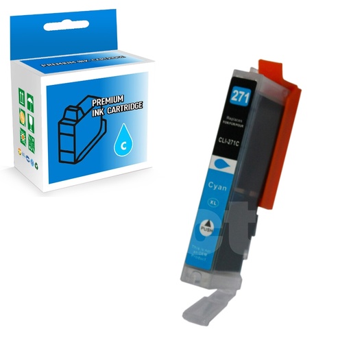 [164110214532] Canon CLI-271XL 0337C001 Compatible Cyan High Yield Ink Cartridge -1 Pack