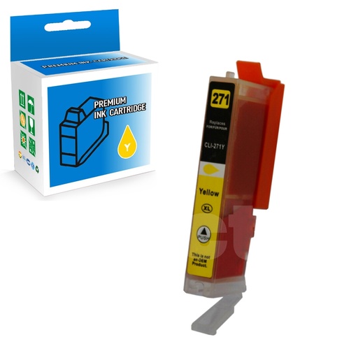 [164110414550] Canon CLI-271XL 0339C001 Compatible Yellow High Yield Ink Cartridge -1 Pack