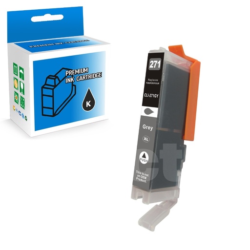 [164110814565] Canon CLI-271XL 0340C001 Compatible Grey High Yield Ink Cartridge -1 Pack
