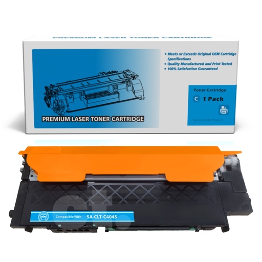 [162220212912] Samsung CLT-C404S CLTC404S Compatible Cyan Standard Yield Toner Cartridge -1 Pack