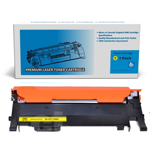 [162220412978] Samsung CLT-Y406S CLTY406S Compatible Yellow Standard Yield Toner Cartridge -1 Pack