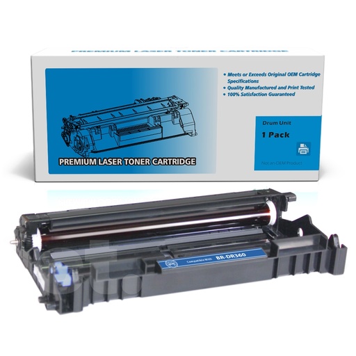 [163100113855] Brother DR-360 DR360 Compatible Black Standard Yield Drum Imaging Unit -1 Pack