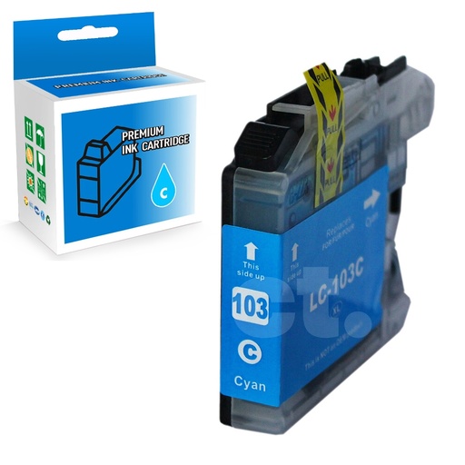 [164100213989] Brother LC103XL Compatible Cyan High Yield Ink Cartridge -1 Pack