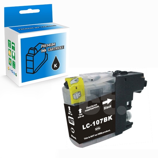 [164100114019] Brother LC105/107XXL Compatible Black Extra High Yield Ink Cartridge -1 Pack