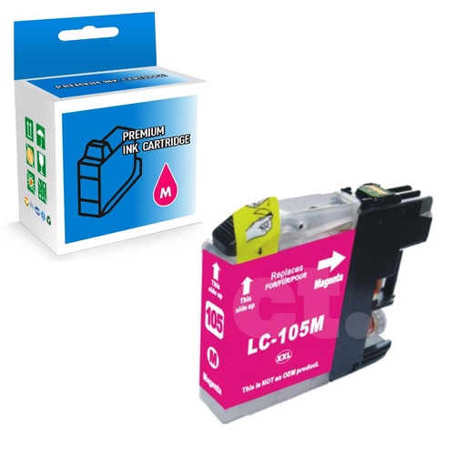 [164100314037] Brother LC105XXL Compatible Magenta Extra High Yield Ink Cartridge -1 Pack