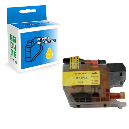 [164100414126] Brother LC3013XL Compatible Yellow High Yield Ink Cartridge -1 Pack