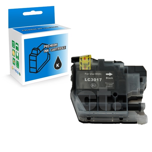 [164100114132] Brother LC3017XL Compatible Black High Yield Ink Cartridge -1 Pack