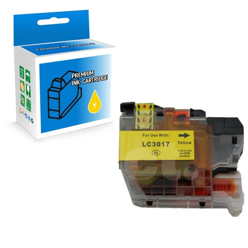 [164100414164] Brother LC3017XL Compatible Yellow High Yield Ink Cartridge -1 Pack