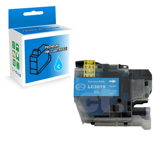 [164100214184] Brother LC3019XXL Compatible Cyan Extra High Yield Ink Cartridge -1 Pack