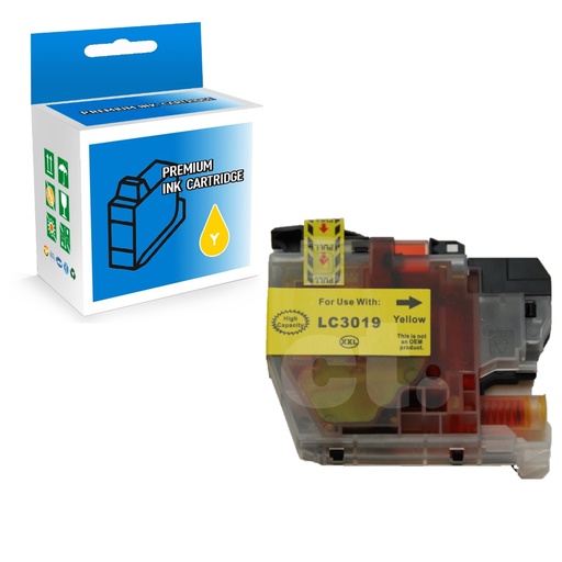 [164100414201] Brother LC3019XXL Compatible Yellow Extra High Yield Ink Cartridge -1 Pack
