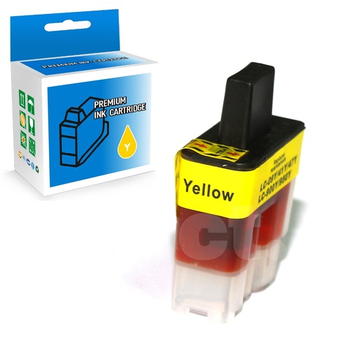 [164100416335] Brother LC41 Compatible Yellow Standard Yield Ink Cartridge -1 Pack