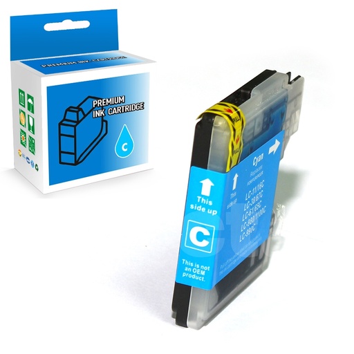 [164100214269] Brother LC61 Compatible Cyan Standard Yield Ink Cartridge -1 Pack
