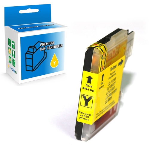 [164100414287] Brother LC61 Compatible Yellow Standard Yield Ink Cartridge -1 Pack