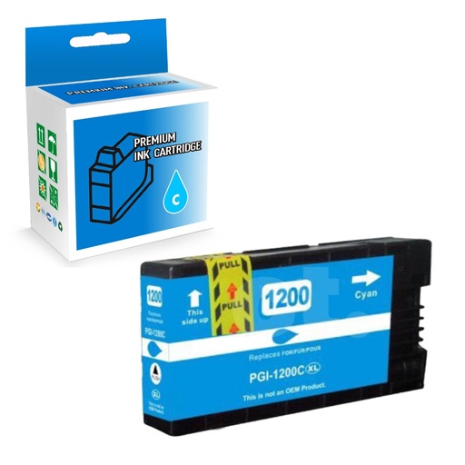 [164110214648] Canon PGI-1200XL PGI1200XL 9196B001 Compatible Cyan High Yield Ink Cartridge -1 Pack