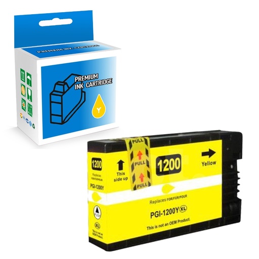 [164110414666] Canon PGI-1200XL 9198B001 Compatible Yellow High Yield Ink Cartridge -1 Pack