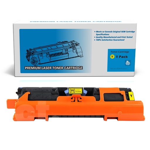 [162140412058] HP Q3962A 122A Remanufactured Yellow Standard Yield Toner Cartridge -1 Pack