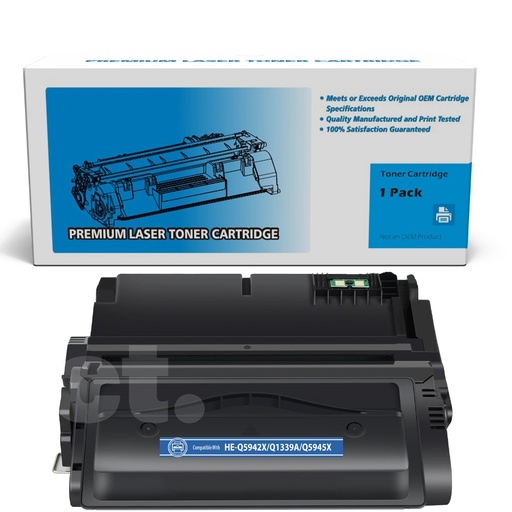 [162140112088] HP Q5942X 42X Q1339A Q5945X Compatible Black High Yield Toner Cartridge -1 Pack